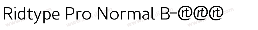 Ridtype Pro Normal B字体转换
